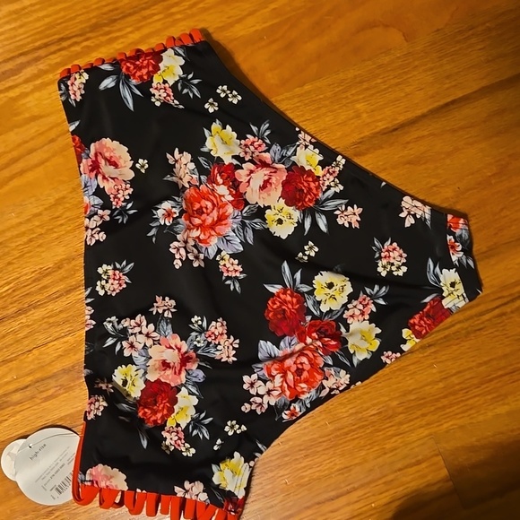 Decree Floral Cheeky Bikini Bottoms Size Large NWT - Picture 2 of 6